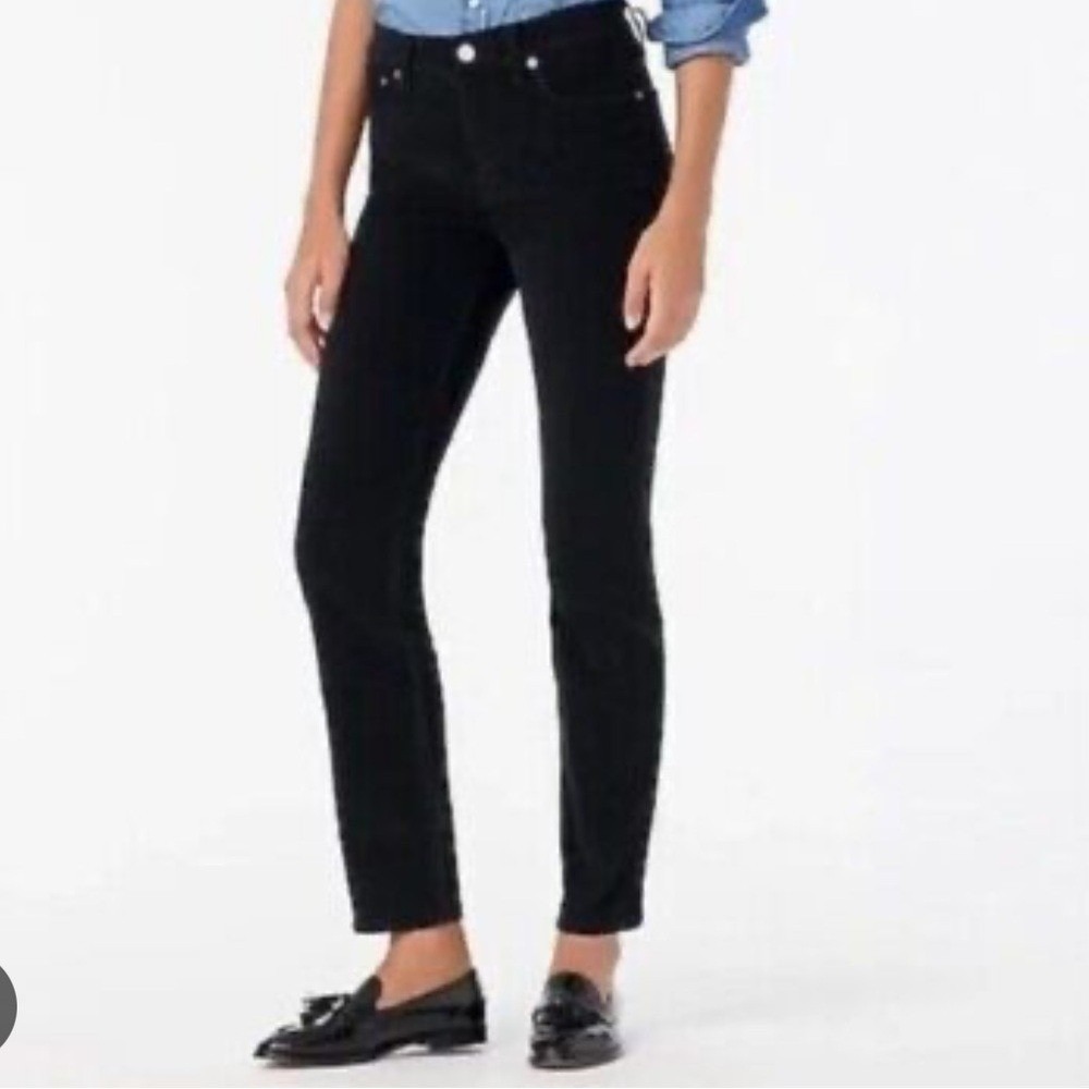 J. Crew Black Corduroy Vintage Straight Leg Pants Women's Size 27